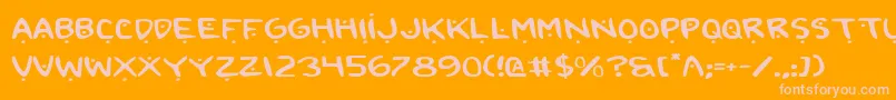 2toon2Expanded Font – Pink Fonts on Orange Background