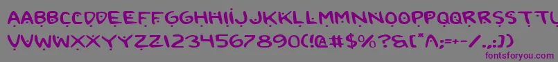 2toon2Expanded Font – Purple Fonts on Gray Background