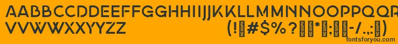 Шрифт GeorginademoRegular – чёрные шрифты на оранжевом фоне