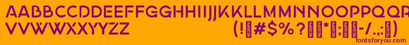 GeorginademoRegular Font – Purple Fonts on Orange Background