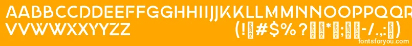 Czcionka GeorginademoRegular – białe czcionki na pomarańczowym tle