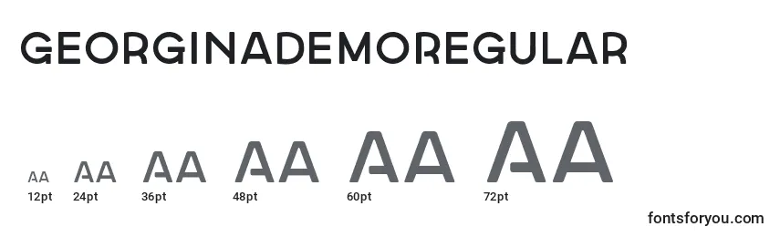 Размеры шрифта GeorginademoRegular