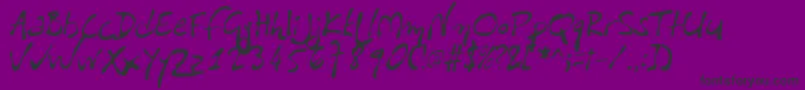 PfliberaproLiberissima-Schriftart – Schwarze Schriften auf violettem Hintergrund