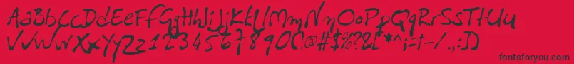 PfliberaproLiberissima Font – Black Fonts on Red Background
