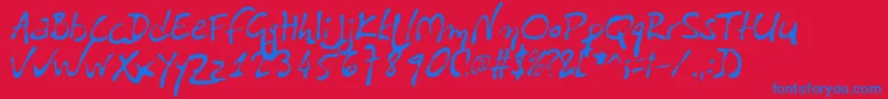 PfliberaproLiberissima Font – Blue Fonts on Red Background