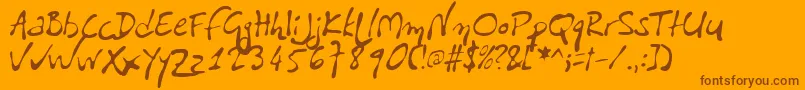 PfliberaproLiberissima Font – Brown Fonts on Orange Background