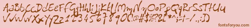 PfliberaproLiberissima Font – Brown Fonts on Pink Background