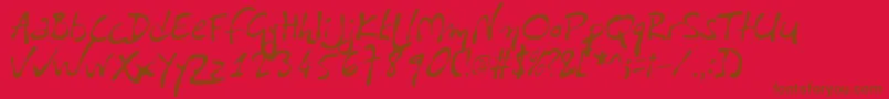 PfliberaproLiberissima Font – Brown Fonts on Red Background