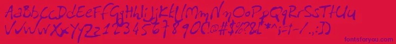 PfliberaproLiberissima Font – Purple Fonts on Red Background
