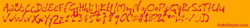 PfliberaproLiberissima Font – Red Fonts on Orange Background