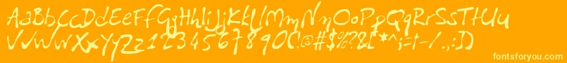 PfliberaproLiberissima Font – Yellow Fonts on Orange Background