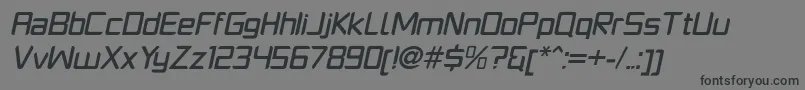 PlatformoneMediumitalic Font – Black Fonts on Gray Background