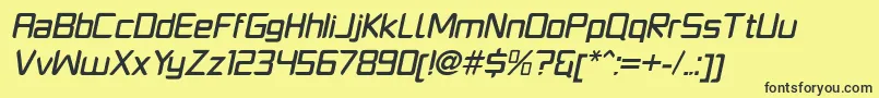 PlatformoneMediumitalic Font – Black Fonts on Yellow Background