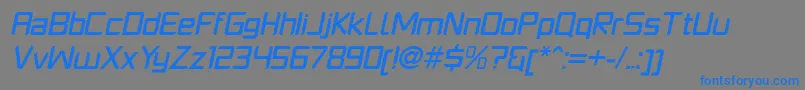 PlatformoneMediumitalic Font – Blue Fonts on Gray Background