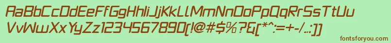 PlatformoneMediumitalic Font – Brown Fonts on Green Background