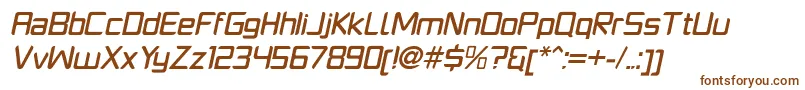 フォントPlatformoneMediumitalic – 白い背景に茶色のフォント