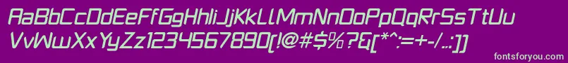 PlatformoneMediumitalic Font – Green Fonts on Purple Background