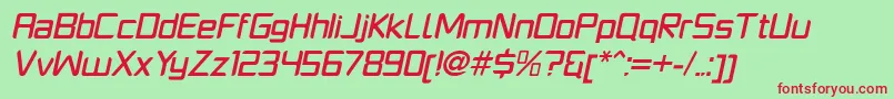 PlatformoneMediumitalic Font – Red Fonts on Green Background