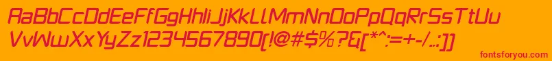PlatformoneMediumitalic Font – Red Fonts on Orange Background