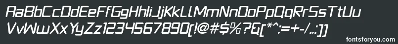 PlatformoneMediumitalic Font – White Fonts on Black Background