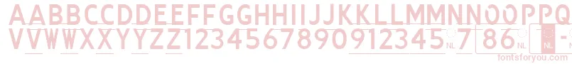 Kenteken Font – Pink Fonts on White Background