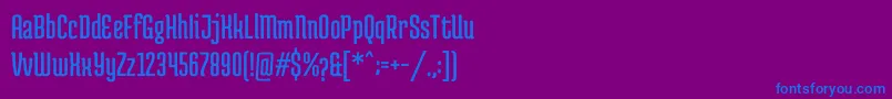 MedulaoneRegular-fontti – siniset fontit violetilla taustalla