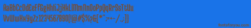 MedulaoneRegular Font – Brown Fonts on Blue Background