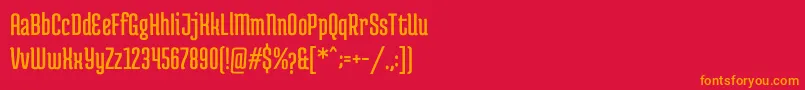 MedulaoneRegular Font – Orange Fonts on Red Background
