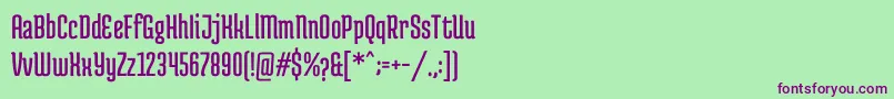 MedulaoneRegular Font – Purple Fonts on Green Background