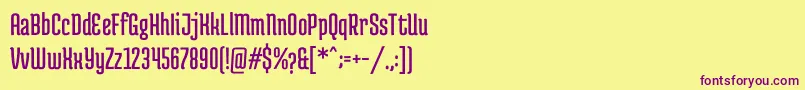 MedulaoneRegular Font – Purple Fonts on Yellow Background