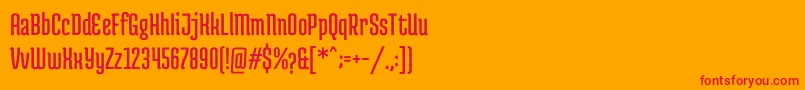 MedulaoneRegular Font – Red Fonts on Orange Background