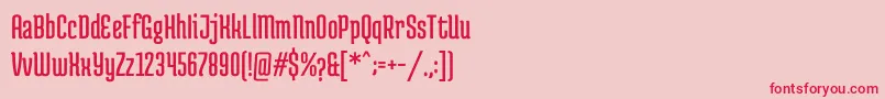フォントMedulaoneRegular – ピンクの背景に赤い文字