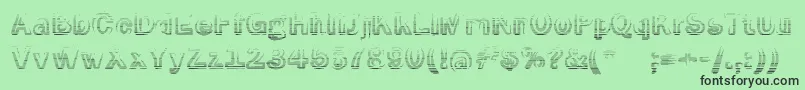SmokeRasterizedMedium-fontti – mustat fontit vihreällä taustalla
