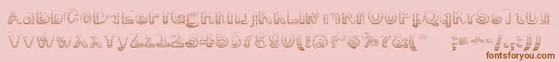 SmokeRasterizedMedium Font – Brown Fonts on Pink Background