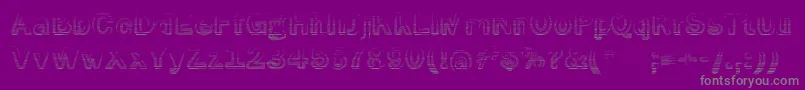 SmokeRasterizedMedium-Schriftart – Graue Schriften auf violettem Hintergrund