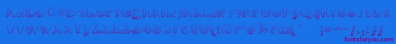 SmokeRasterizedMedium-Schriftart – Violette Schriften auf blauem Hintergrund