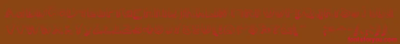 SmokeRasterizedMedium Font – Red Fonts on Brown Background