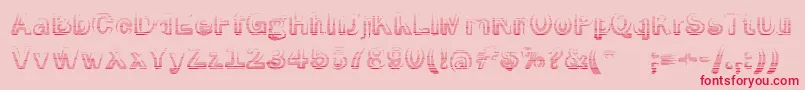 SmokeRasterizedMedium-Schriftart – Rote Schriften auf rosa Hintergrund