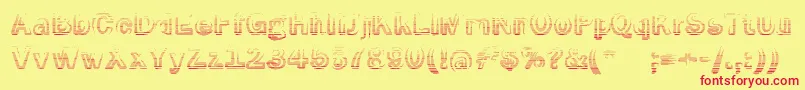 SmokeRasterizedMedium Font – Red Fonts on Yellow Background