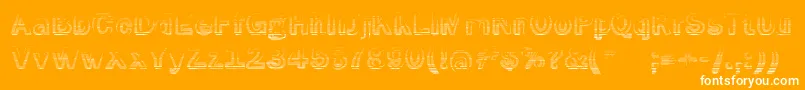 SmokeRasterizedMedium Font – White Fonts on Orange Background