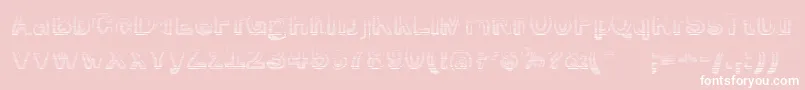 SmokeRasterizedMedium Font – White Fonts on Pink Background