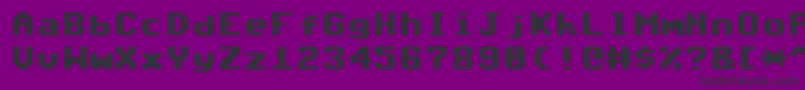 Commodore64Angled Font – Black Fonts on Purple Background