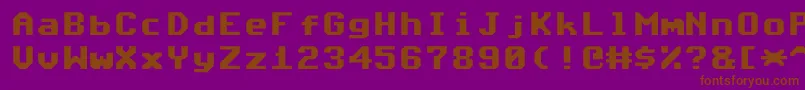 Commodore64Angled Font – Brown Fonts on Purple Background