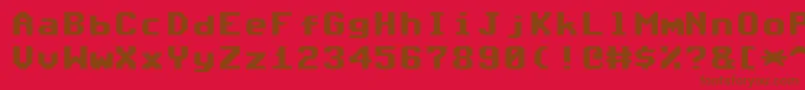 Подробнее о шрифте Commodore64Angled Шрифт Commodore64Angled – коричневые шрифты на красном фоне