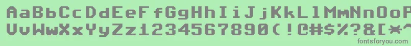 Commodore64Angled Font – Gray Fonts on Green Background