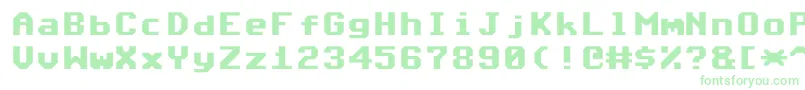 Commodore64Angled Font – Green Fonts on White Background