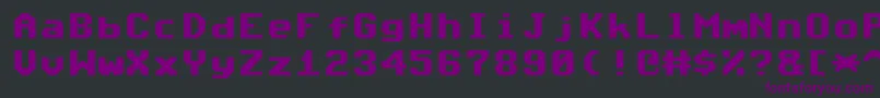 Commodore64Angled Font – Purple Fonts on Black Background
