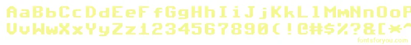 Commodore64Angled-Schriftart – Gelbe Schriften