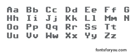 Überblick über die Schriftart Commodore64Angled