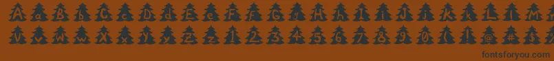 Xtree Font – Black Fonts on Brown Background